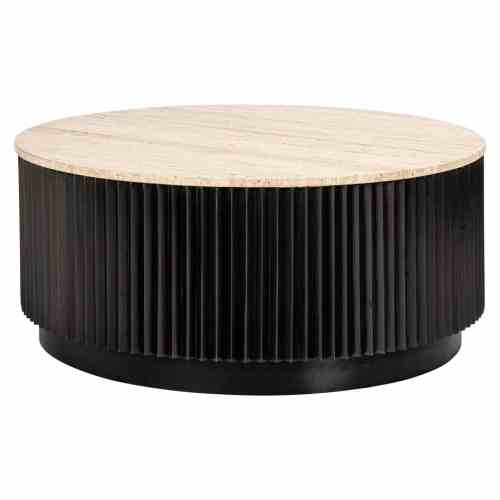 Coffee table Hampton dark brown 90Ø
