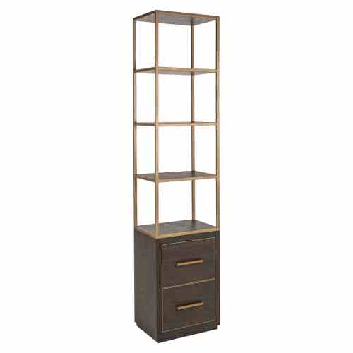 Display cabinet Carter brown small 2-drawers