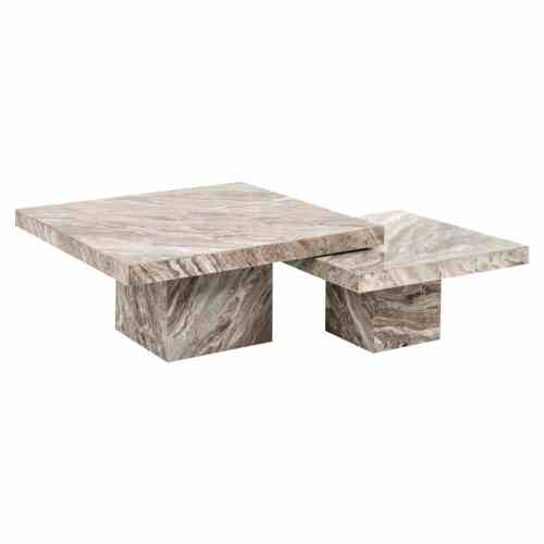 Coffee table Rashford Blush beige (Set of 2)
