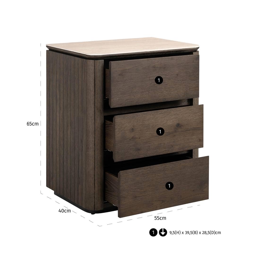 Nightstand Ritz brown - Bilde 4