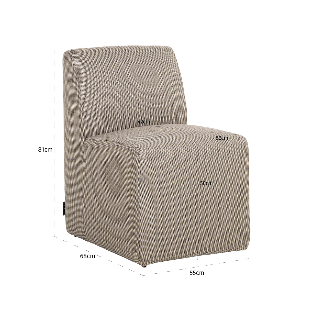 Outdoor dining chair Riva taupe - Bilde 11