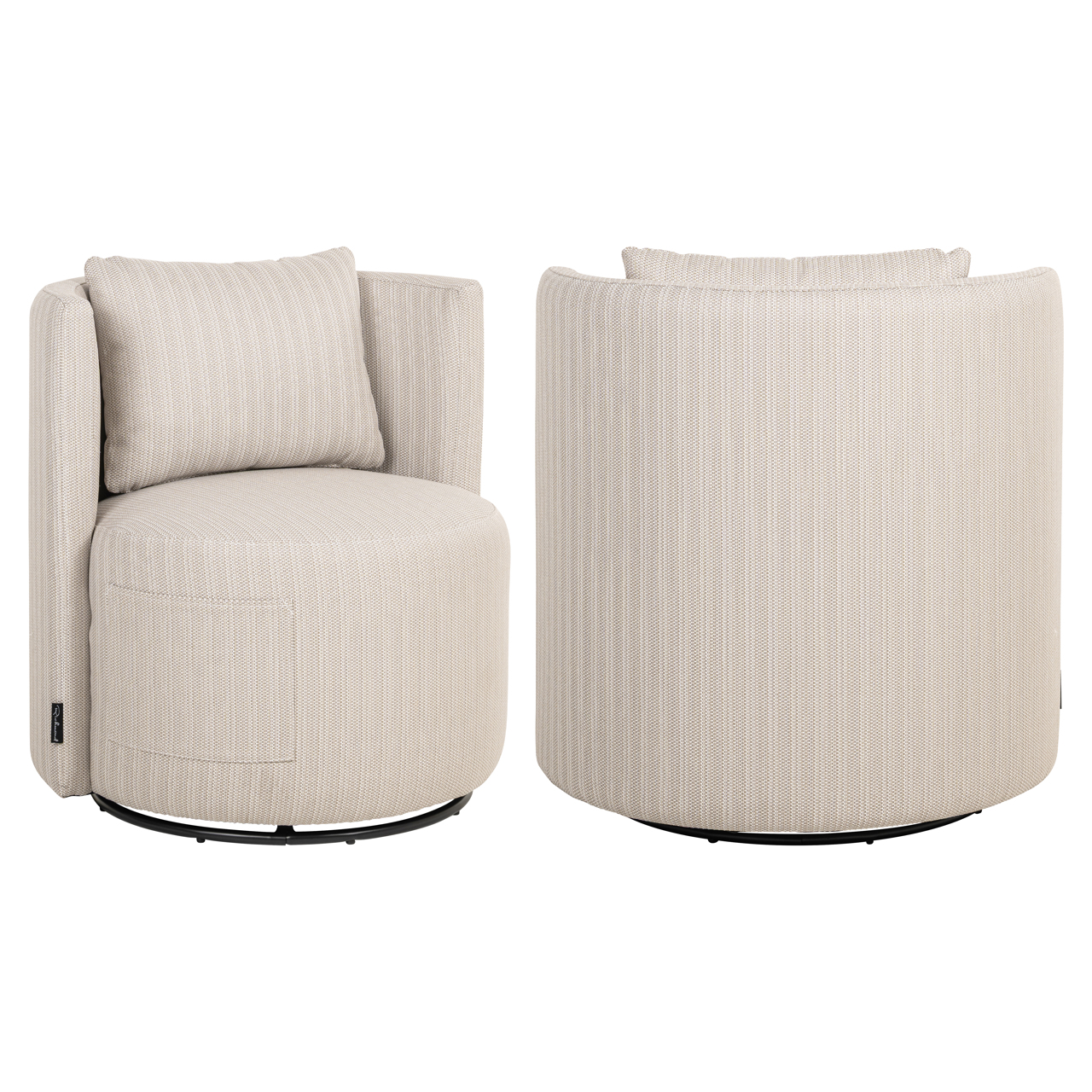 Outdoor dining chair Marlin beige swivel