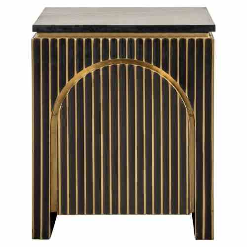 Nightstand Les Arcs brushed gold