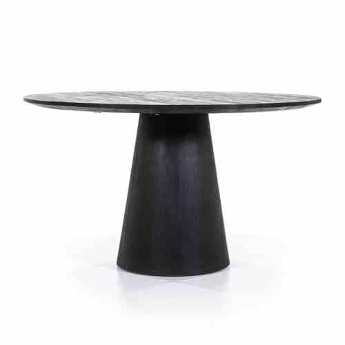 Dining table Aron round 130x76 - black
