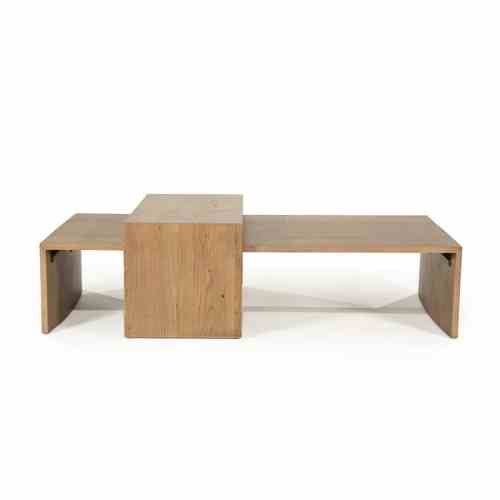 Coffee table set Flo - light brown