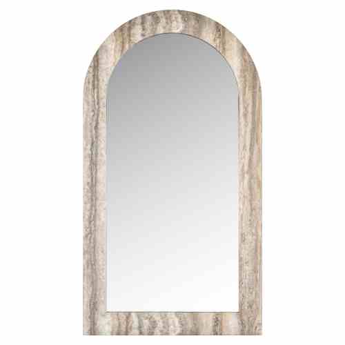 Mirror Calvo grey faux travertine