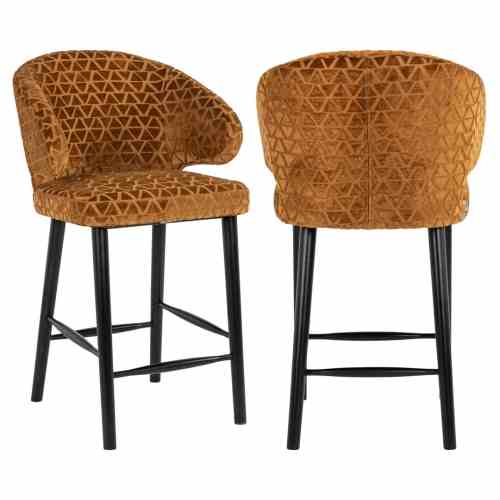 Counter stool Indigo old gold triangle