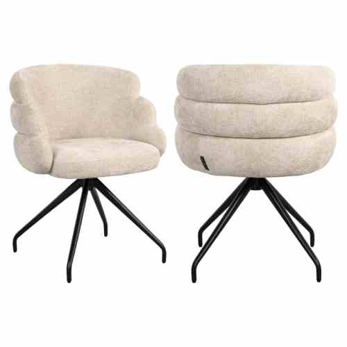 Dining chair Kayla cream unicorn swivel