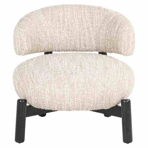 Lounge chair Ornella beige angora