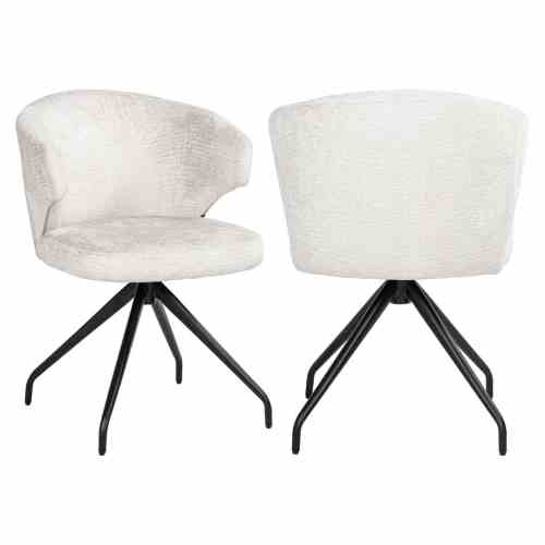 Dining chair Milly cream fusion swivel