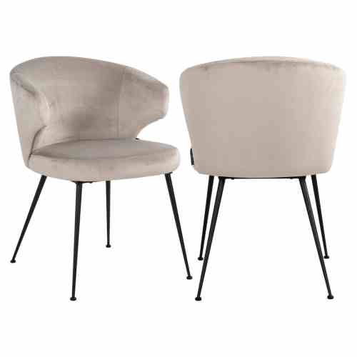 Dining chair Xandra khaki velvet