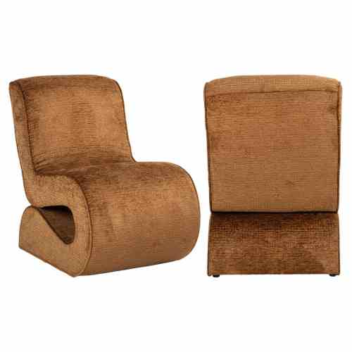 Lounge chair Frankie cognac fusion