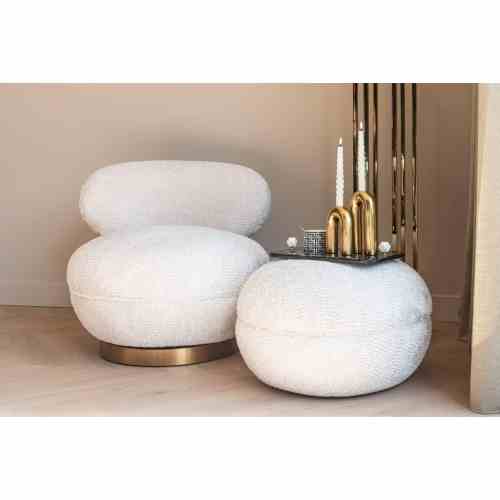 Lounge chair Jace lovely cream swivel