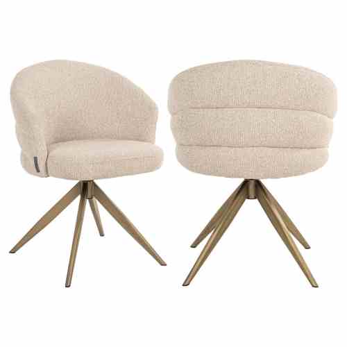 Dining chair Zendaya biscotti swivel fire retardant