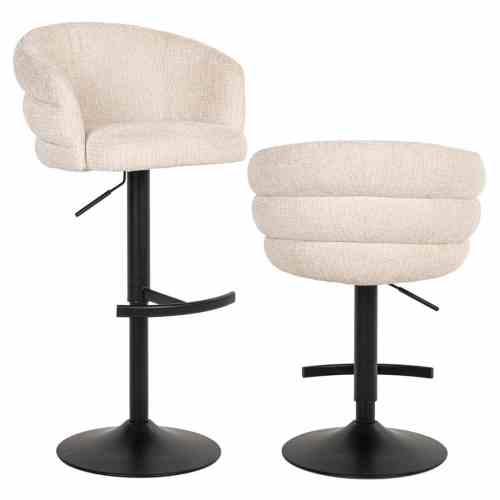 Bar stool Nikki niagara beige swivel fire retardant
