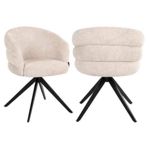 Dining chair Serenity niagara beige swivel fire retardant