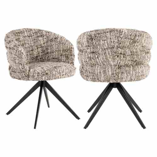 Dining chair Serenity brown omara swivel fire retardant