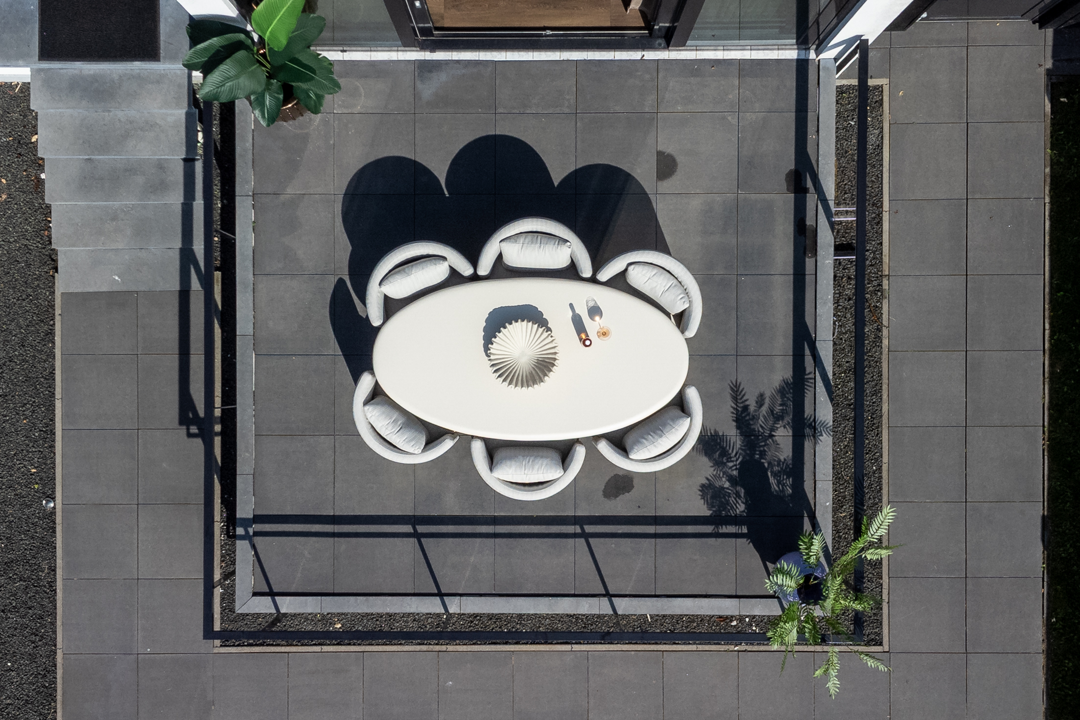 Outdoor dining chair Marlin beige swivel - Bilde 18