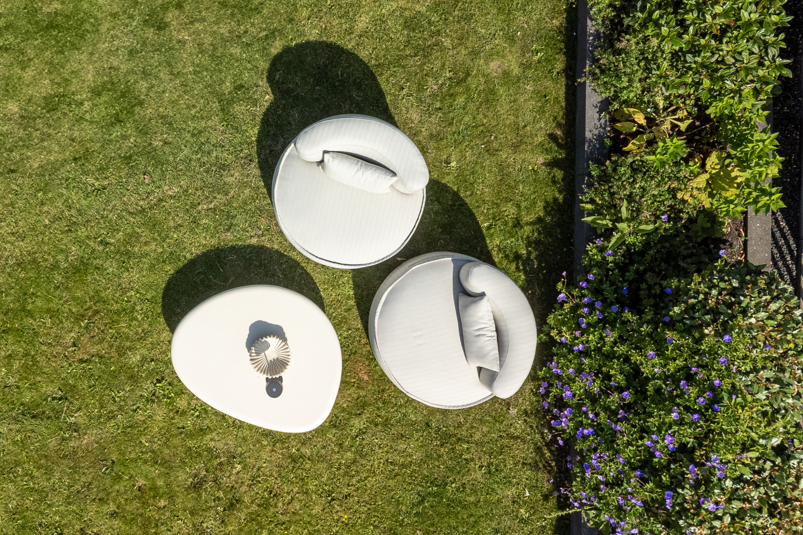 Outdoor lounge chair Nammos beige swivel - Bilde 15