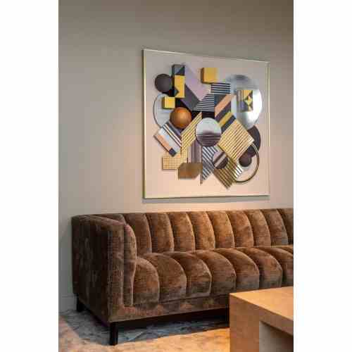 Wall art 3D Block black/gold