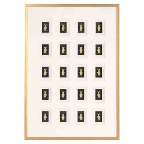 Wall art Bear black/gold