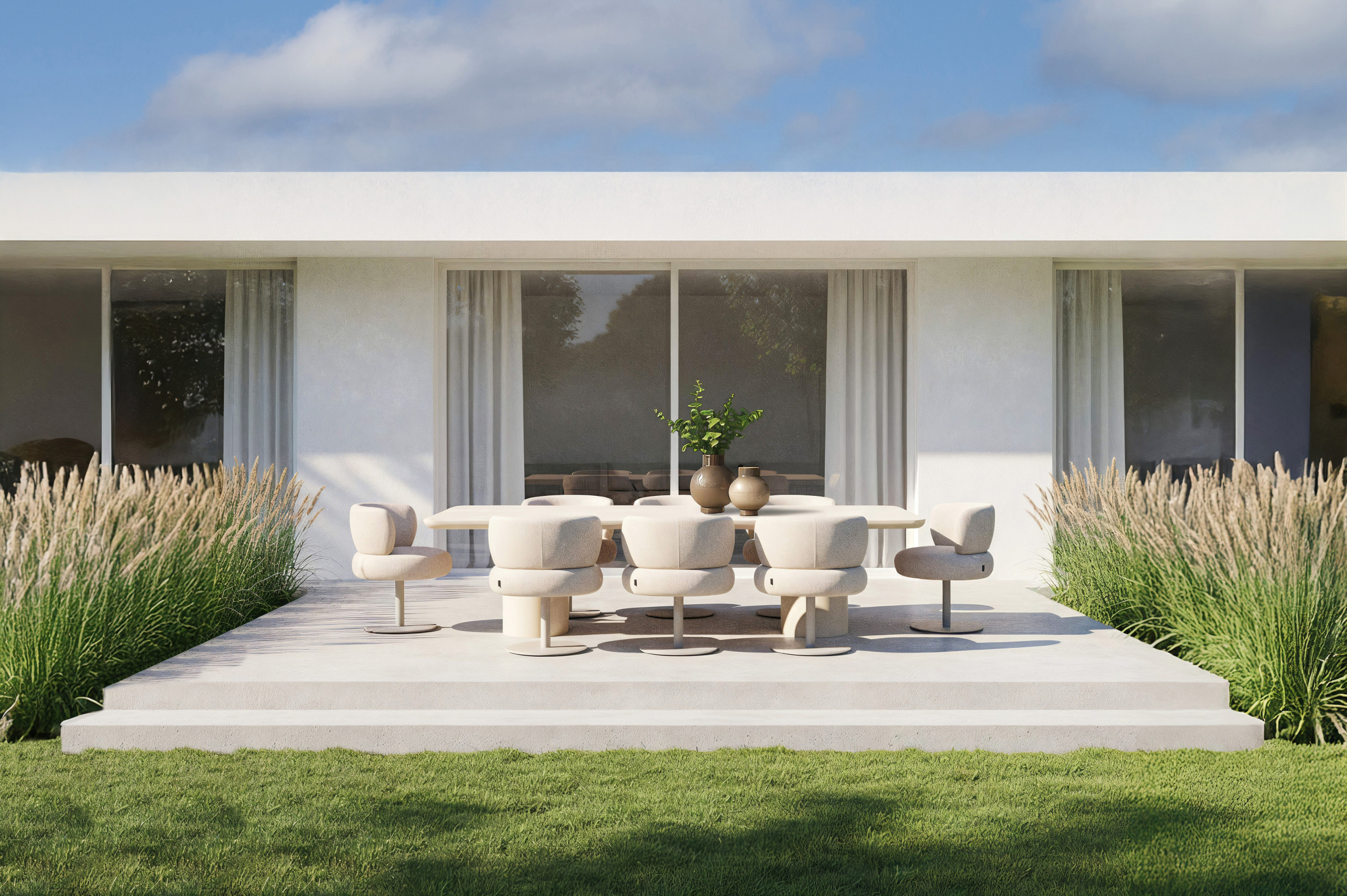 Outdoor dining chair Mason beige alpine swivel - Bilde 7