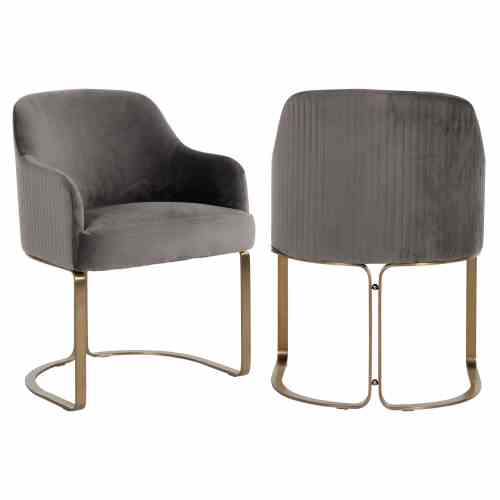 Dining chair Hadley stone velvet