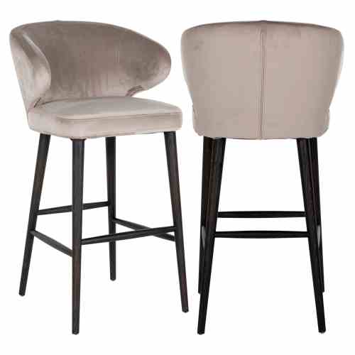 Bar stool Indigo khaki velvet