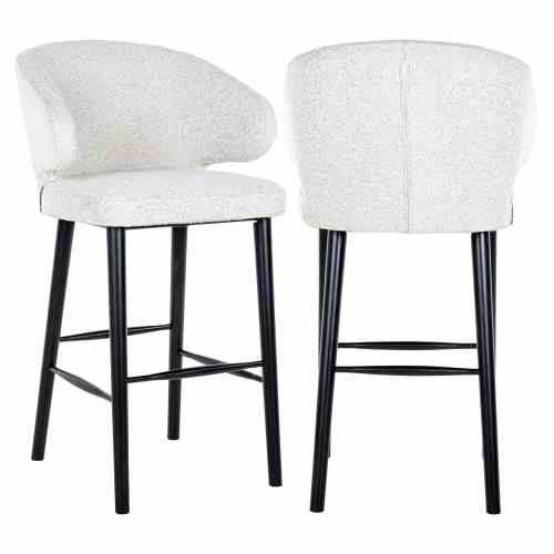 Bar stool Indigo white bouclé