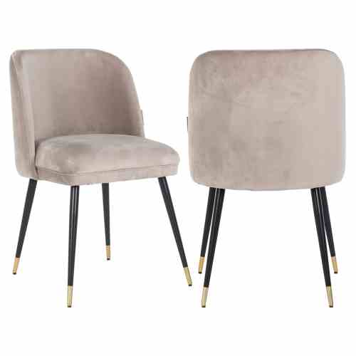 Dining chair Alicia khaki velvet fire retardant