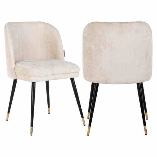 Dining chair Alicia FR white chenille fire retardant