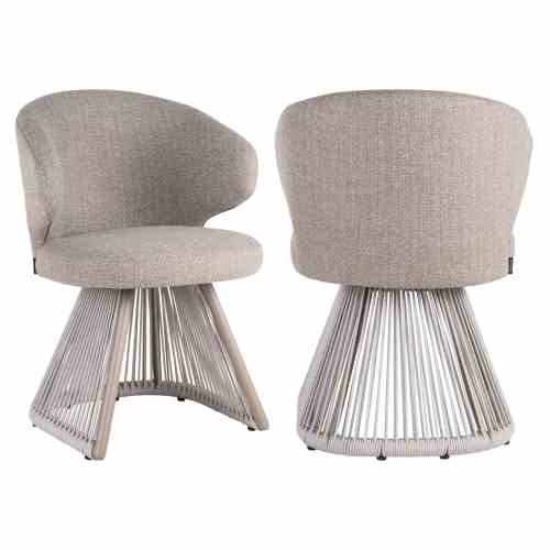 Outdoor dining chair Nuba greige alpine