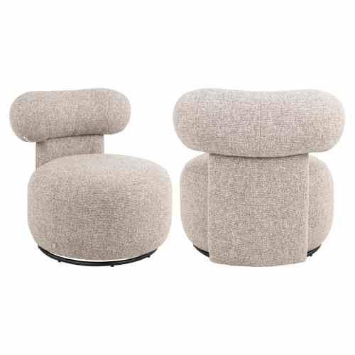 Lounge chair Kaya cayenne brown swivel