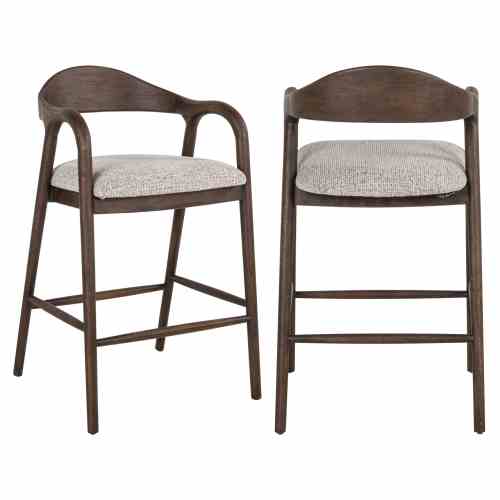 Counter stool Mihara mocca fancy fire retardant