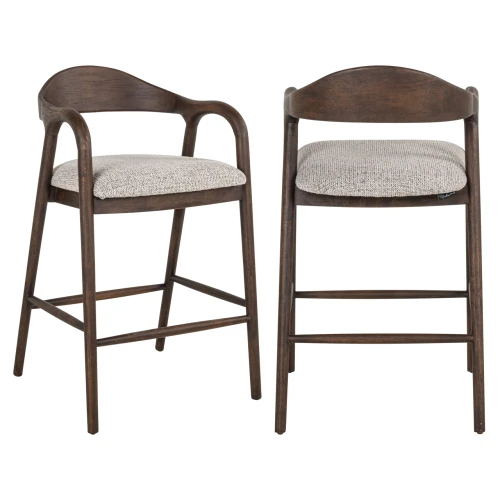Counter stool Mihara mocca fancy fire retardant