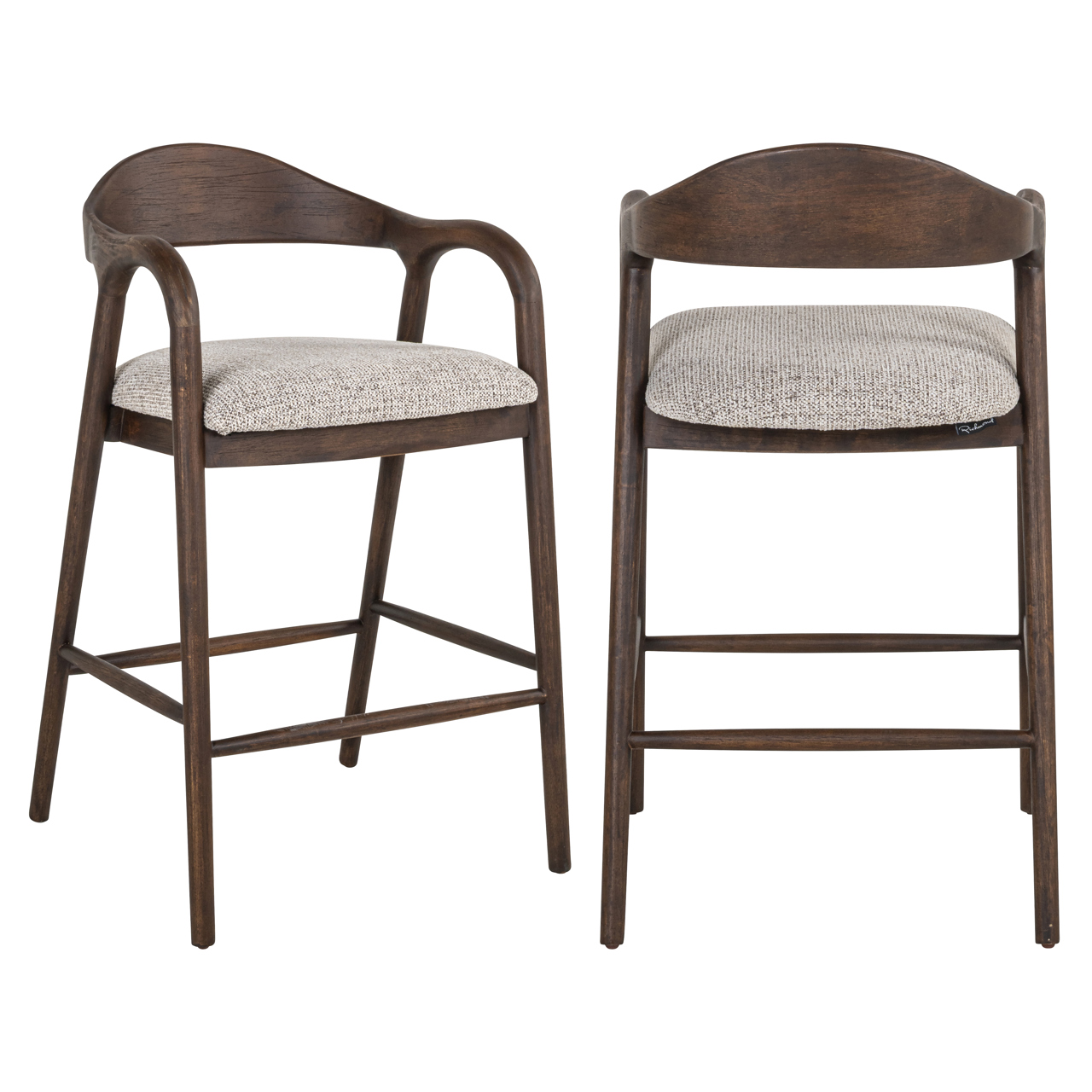 Counter stool Mihara mocca fancy fire retardant