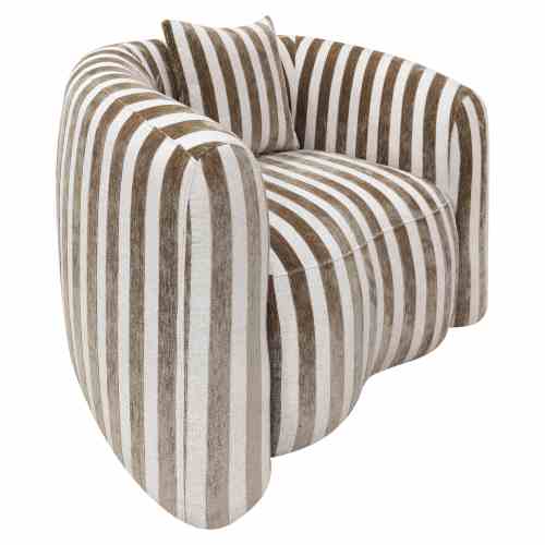 Lounge chair Luxandra stripes sand