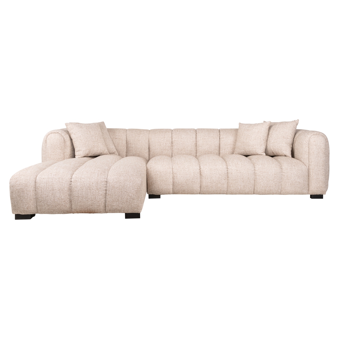 Sofa Novaro cream tweed lounge left fire retardant - Bilde 2