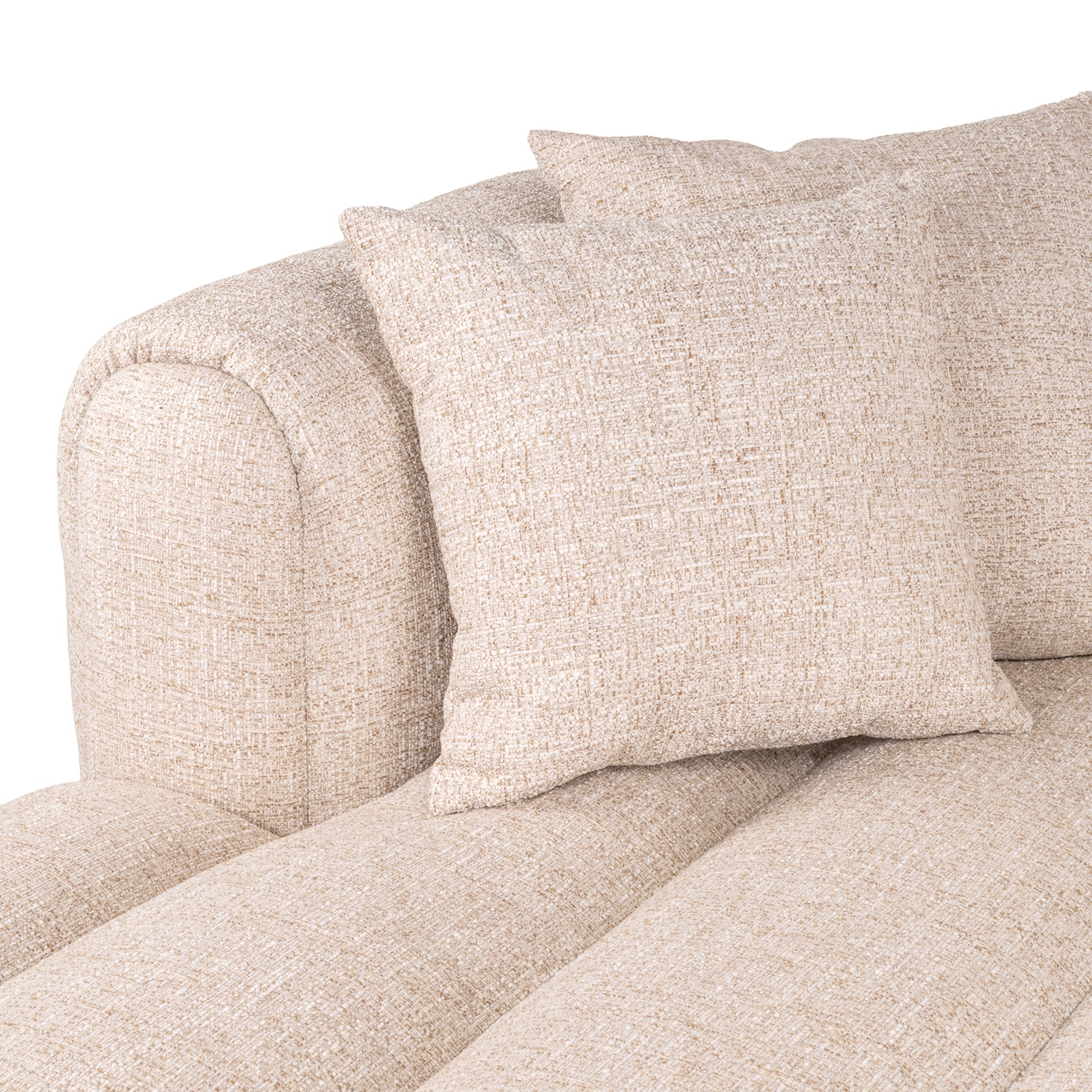 Sofa Novaro cream tweed lounge left fire retardant - Bilde 6