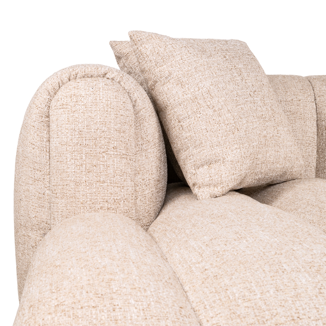 Sofa Novaro cream tweed lounge left fire retardant - Bilde 5