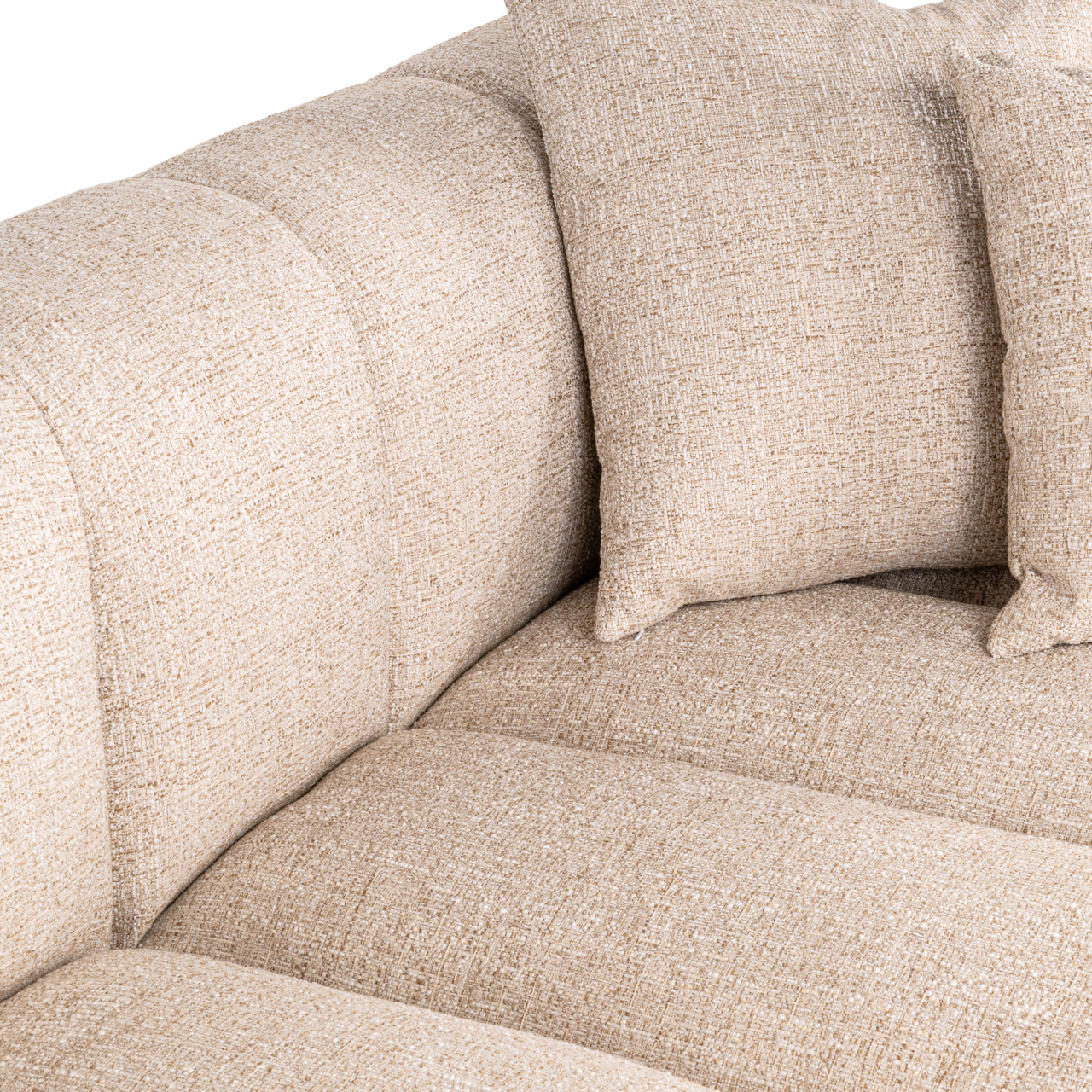 Sofa Novaro cream tweed lounge left fire retardant - Bilde 7