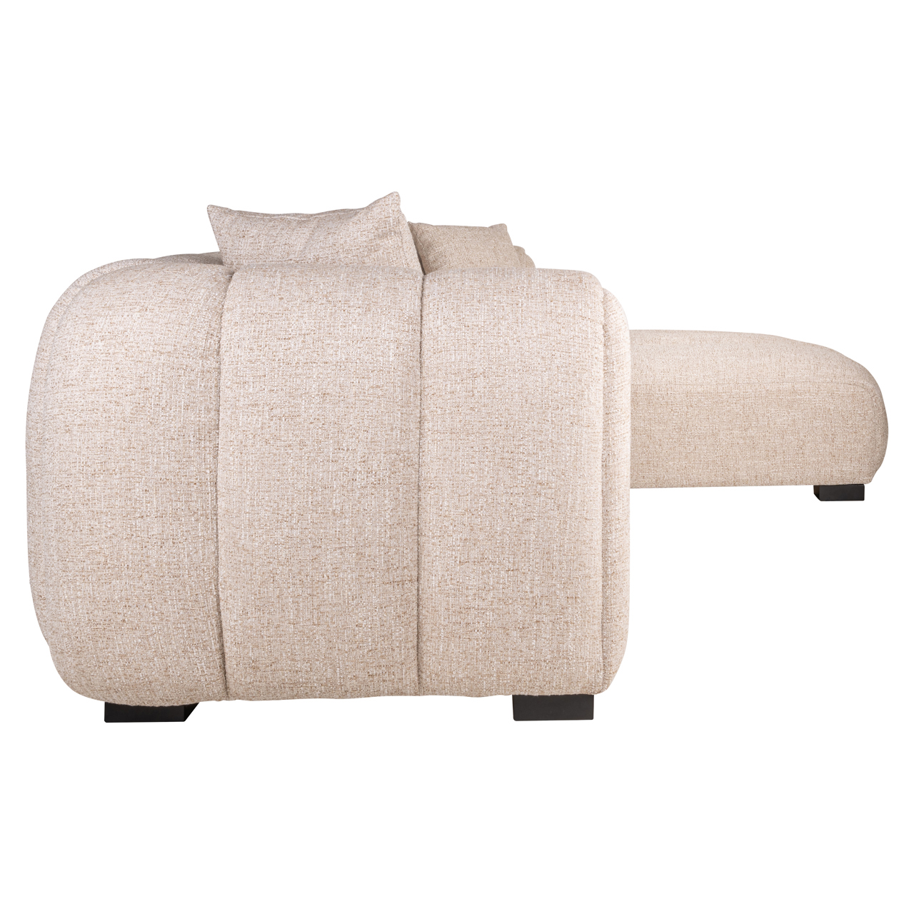 Sofa Novaro cream tweed lounge right fire retardant - Bilde 3