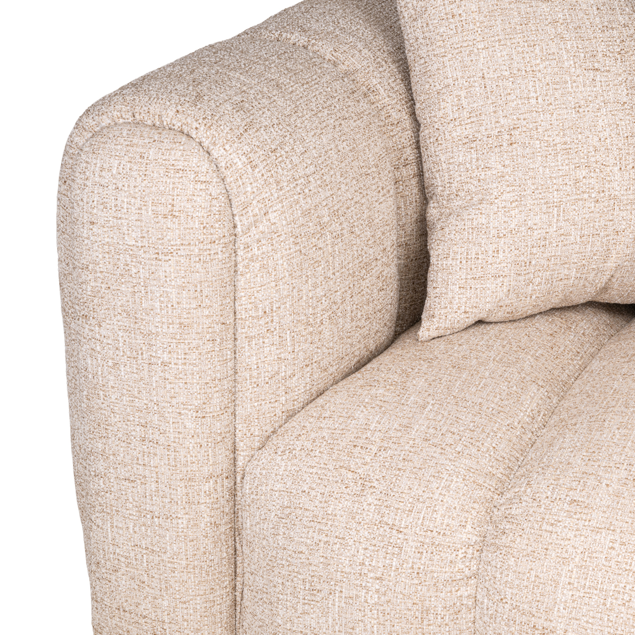 Sofa Novaro cream tweed lounge right fire retardant - Bilde 8