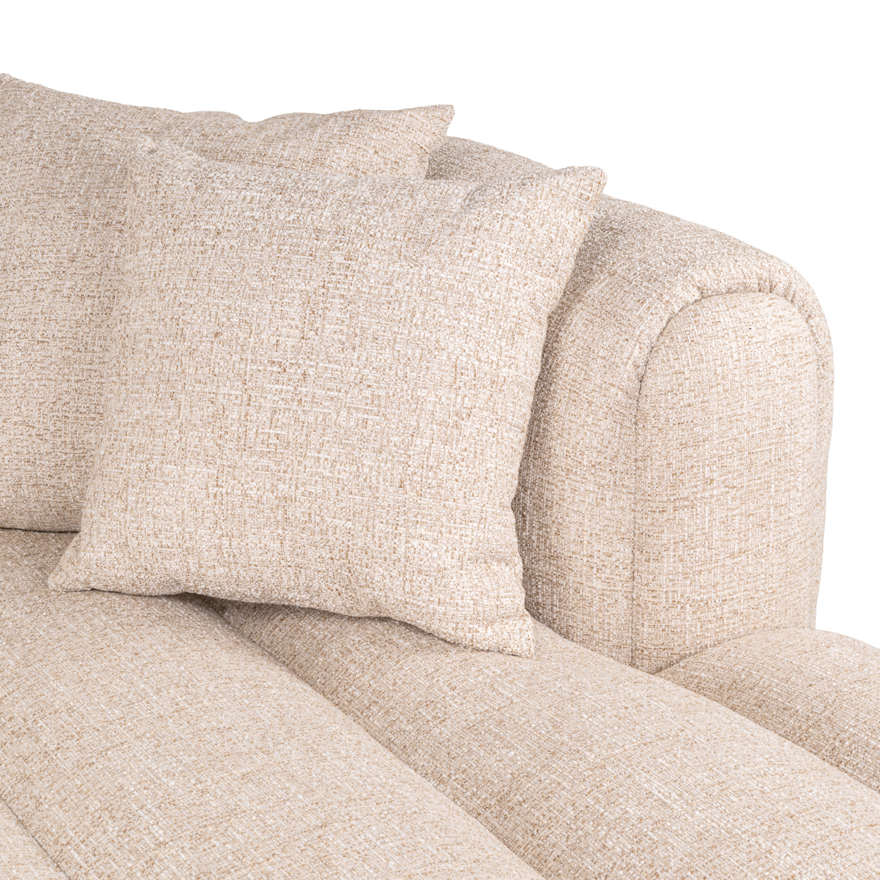 Sofa Novaro cream tweed lounge right fire retardant - Bilde 5