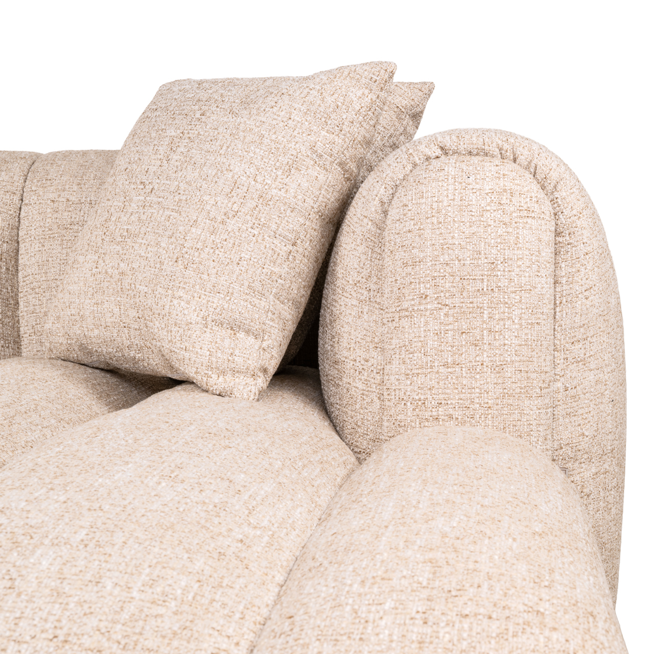 Sofa Novaro cream tweed lounge right fire retardant - Bilde 6