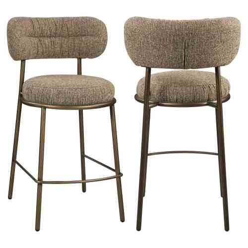 Counter stool Encanto brown tweed