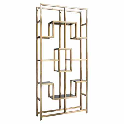Display cabinet Magnus brushed gold