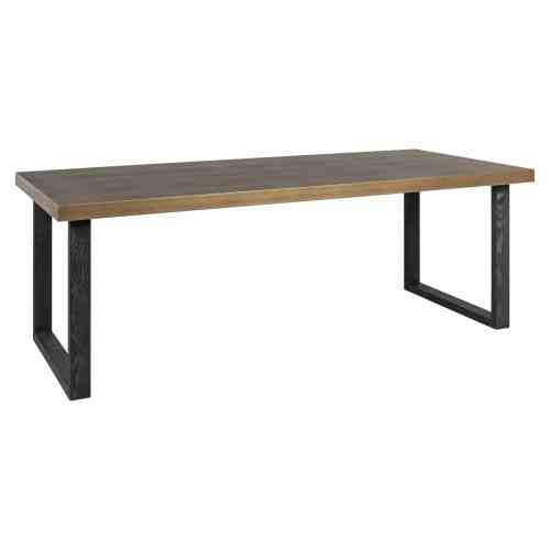 Dining table Bloomville brass shagreen incl. glass top 200