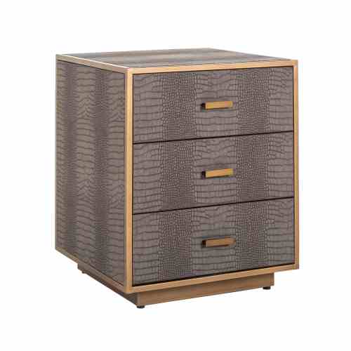Nightstand Classio brushed gold