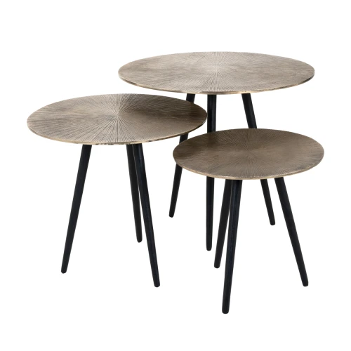 Coffee table Vittorio champagne gold (Set of 3)